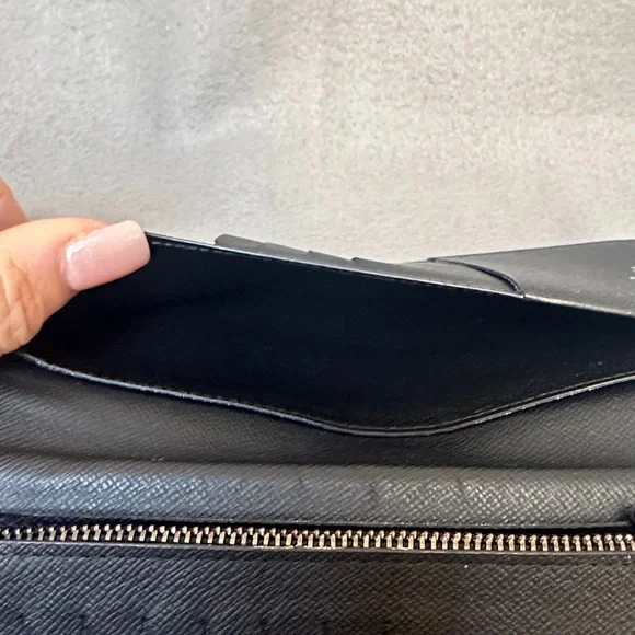 Louis Vuitton Monogram Eclipse Brazza Canvas Long Black Compact Wallet - Picture 10 of 15